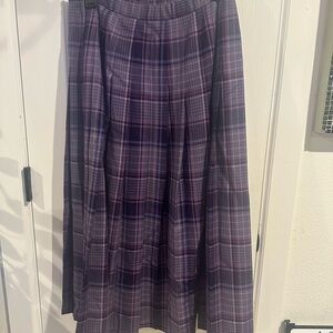 Plaid Purple Pendleton pleated skirt